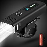 IPSXP Fahrradlicht LED Set - USB Wiederaufladbare Fahrradlichter Fahrradlampe mit Automatischem Lichtsensor - Wasserdicht Frontlicht Rücklicht Fahrradbeleuchtung