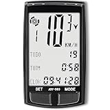 Fahrradcomputer und Kilometerzähler, kabellos, großes Display, 3,3 Zoll (8,9 cm), MPH, KM/H, Geschwindigkeitsmesser mit Wecker, automatische Geschwindigkeitsverfolgung, altmodisch, multifunktional