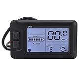 Elektrofahrrad LCD Display Messgerät Universal -Bedienfeld mit ABS -Gehäuse für 22,2 mm Lenkerkompatibel mit 36 ​​V 48 V Spannung Intelligent Power Display Getriebe -Speicher