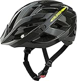 ALPINA PANOMA 2.0 - Optimal Anpassbarer, Belüfteter City & Touren Fahrradhelm Mit Fliegennetz & Nachrüstbarem LED Für Erwachsene, black-neon yellow gloss, 56-59 cm