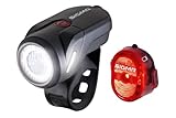Sigma Aura 35 und Nugget II | spritzwassergeschütztes Fahrradlichter Set | StVZO zugelassenes, akkubetriebenes Vorderlicht und Rücklicht