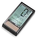 eboocicle Fahrradcomputer mit Sonnenenergie, Fahrradtacho und Kilometerzähler, Drahtloser, Wasserdichter Fahrradcomputer, LED-Hintergrundbeleuchtung, Große Zeichencodetabelle,fünf Sprachen