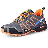 AGYE Fahrradschuhe Herren, rutschfeste Fahrradschuhe Rennrad Mountainbike MTB Schuhe Flat Assisted Sportschuhe, Orange-47