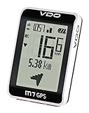 VDO Fahrradcomputer M7 mit GPS Fahrradtacho Höhenmesser Fahrradnavi (schwarz-Weiss)