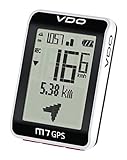 VDO Fahrradcomputer M7 mit GPS Fahrradtacho Höhenmesser Fahrradnavi (schwarz-Weiss)