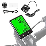 Fahrradcomputer, Fahrrad Tacho mit HD LCD Display IPX6 Wasserdicht, Fahrrad Kilometerzähler Tachometer mit Zahlreichen Funktionen, Fahrradtacho Verdrahtet, Automatischer Start/Stopp Fahrrad Tacho