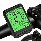BOOTEEK Fahrradcomputer Kabellos,IPX7 Wasserdicht Fahrrad Tacho mit Hintergrundbeleuchtetes Display,Fahrradtacho Automatischer Start/Stopp,Multifunktionaler Fahrrad Computer für Kinder und Erwachsene
